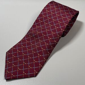 Brooks Brothers Makers Men’s Tie Silk Red Golf Club Made in USA